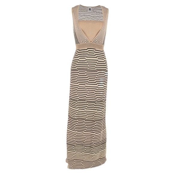 Missoni Dresses & Skirts - M Missoni Patterned Maxi Dress Gown in Brown Viscose